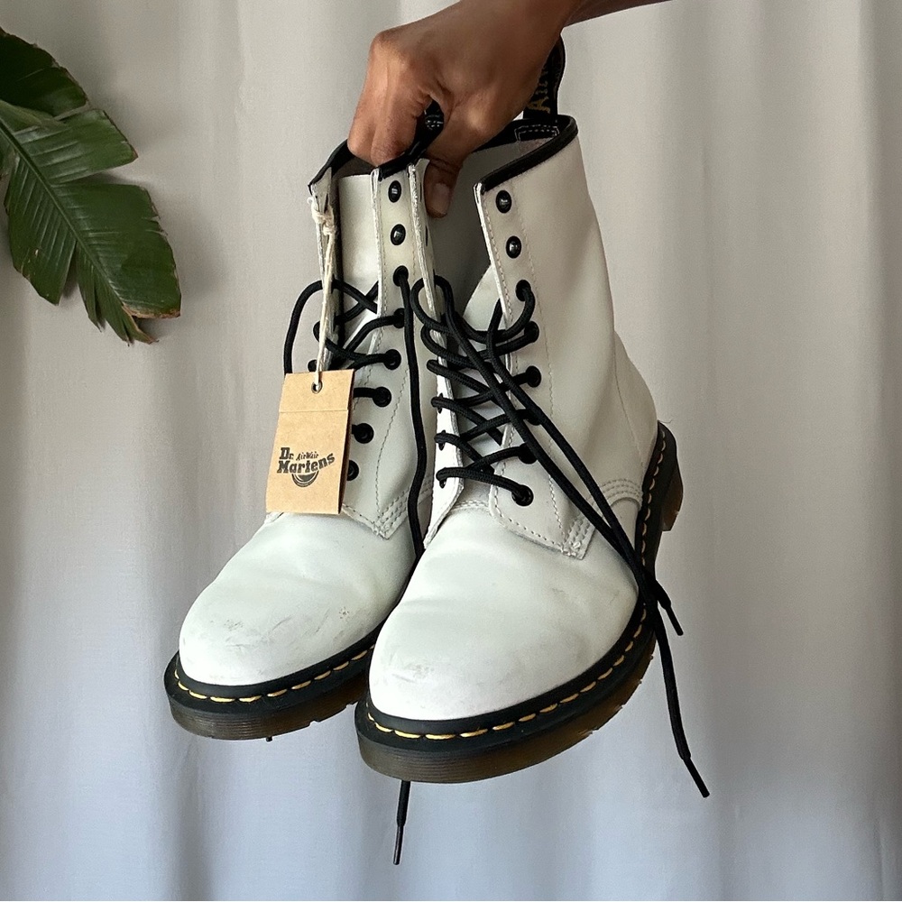 Dr. Martens Classic White Combat Boots